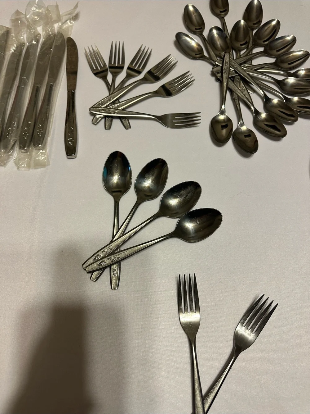 Vintage Oneida community  Stainless  steel Flatware Assortment 44 pieces.